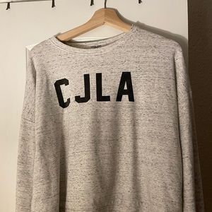 CJLA sweatshirt.